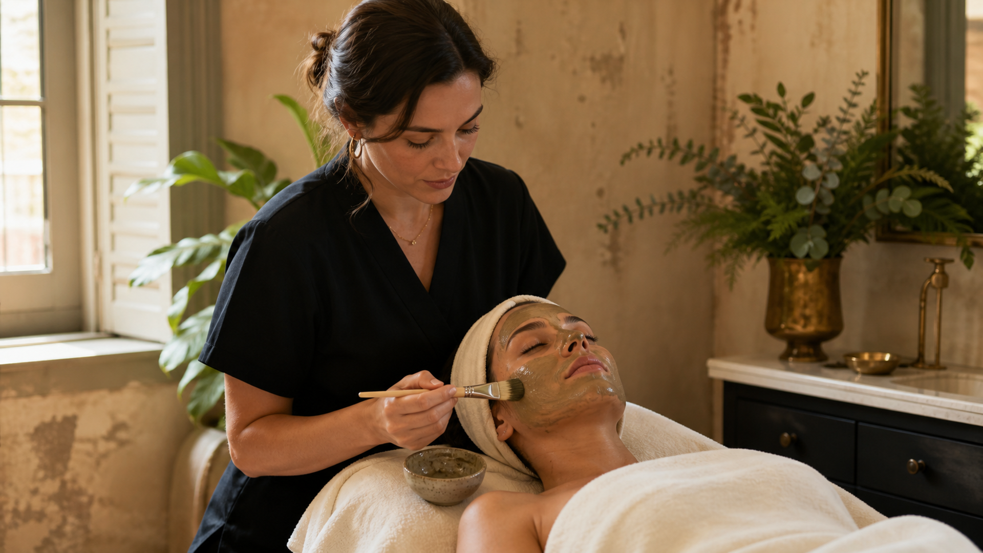 A relaxing botanical facial treatment